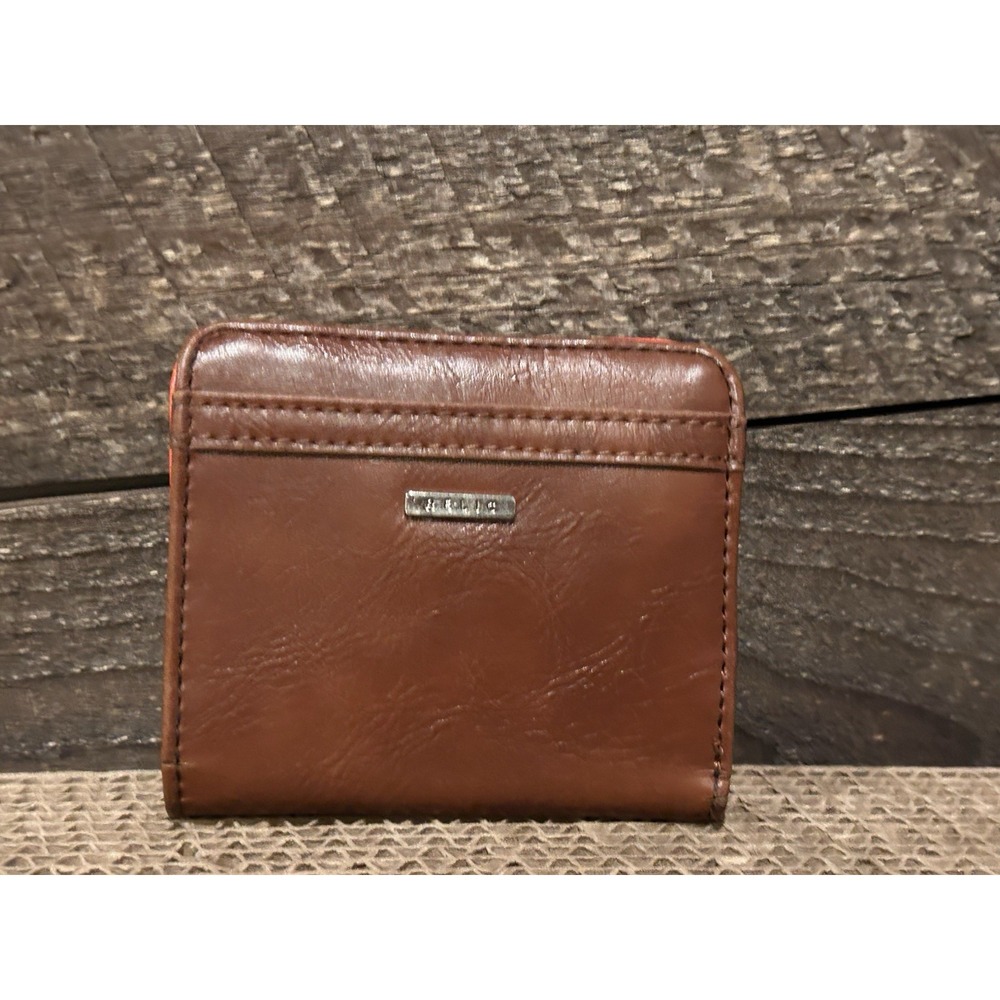 Relic Bifold Wallet Brown Orange Interior